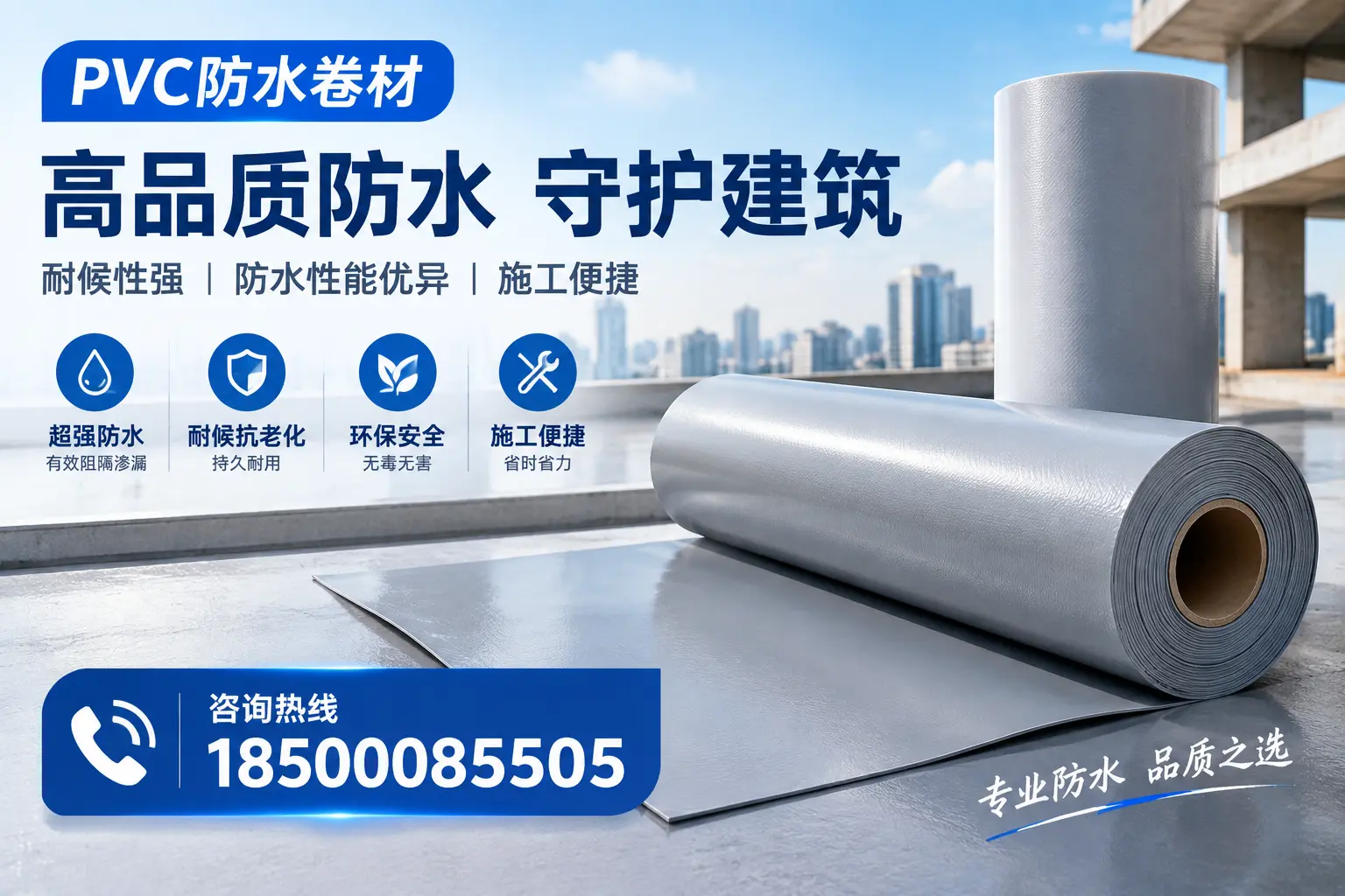 PVC防水卷材的防水效果评测,适合绍兴的科学依据